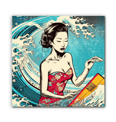 Surfing Majesty Canvas Print - Beyond T-shirts