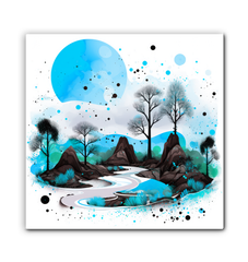 Peaceful Prairie Field Landscape Canvas