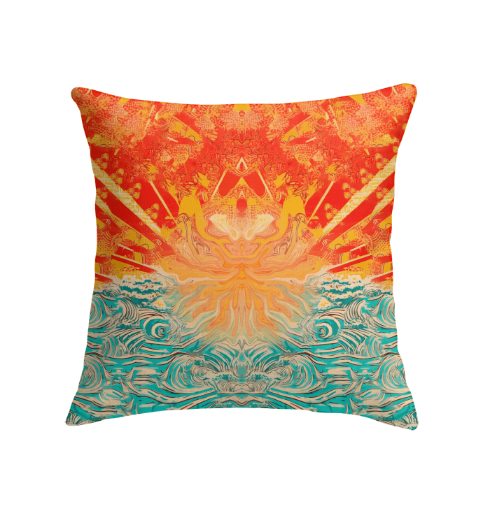 Surfing Sunset Dreams Indoor Pillow Immerse Yourself In Beauty - Beyond T-shirts