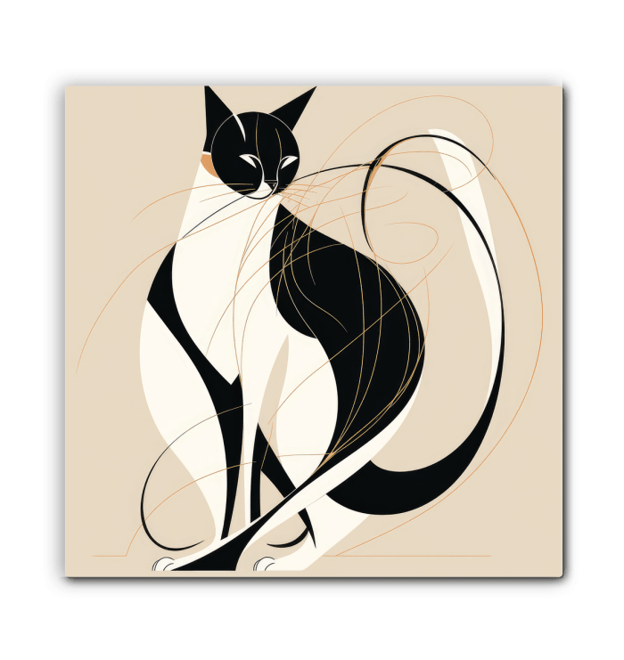 Elegant Whisker Reflection Canvas - Beyond T-shirts