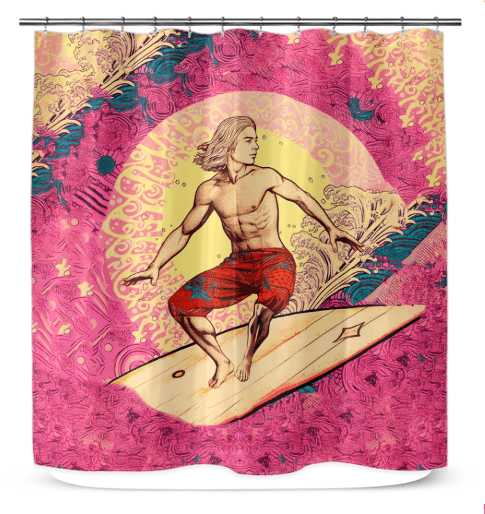 Surfing Vision Shower Curtain - Beyond T-shirts