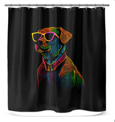 Transform your shower time into a luxurious experience with the Dog Days of Luxury Curtain, where high-end pooch design meets functionality.
