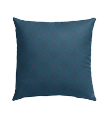 Vibrant garden design on Floral Whimsy Outdoor Pillow