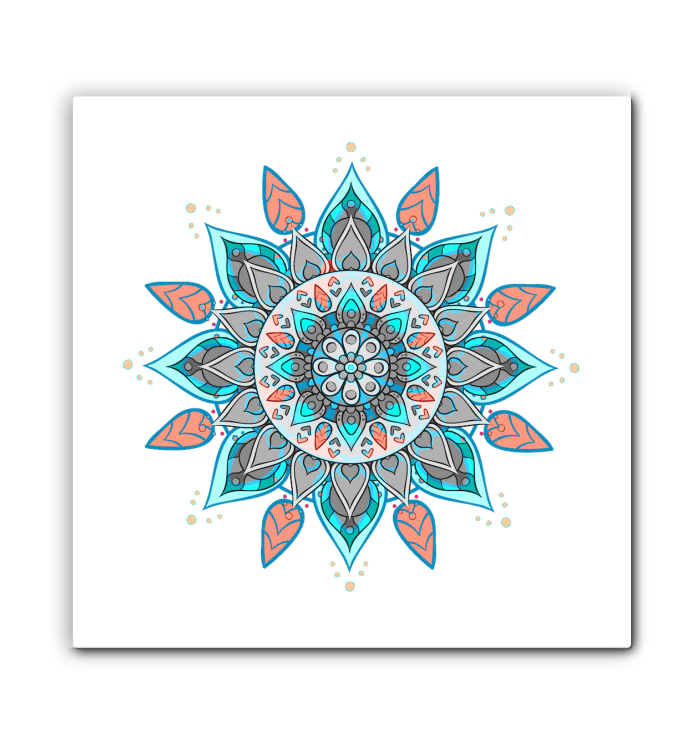 Serene Mandala Lotus Metal Art - Beyond T-shirts