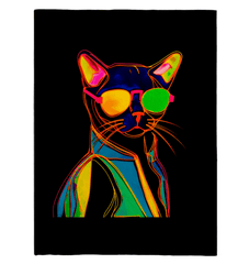 Curious Cat Haven Sherpa Blanket - Beyond T-shirts