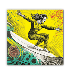 Surfing 1 10 Wrapped Canvas - Beyond T-shirts