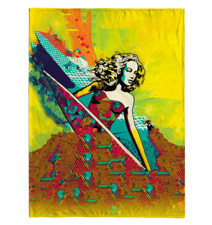 Surfing 1 04 Sherpa Blanket - Beyond T-shirts