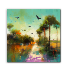 Coastal Escape Landscape Canvas Painting