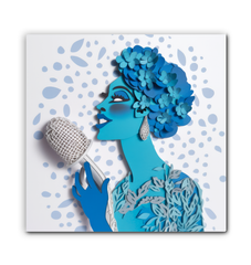 Artistic floral kaleidoscope wrapped canvas, perfect as a statement decor piece