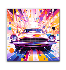 City Taxi Hustle Wrapped Canvas