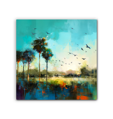 Sunset Over the Plains Canvas Wall Art