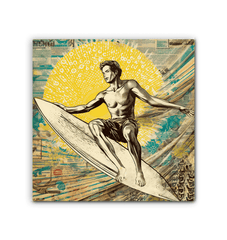 Surfing Reflections Canvas Art - Beyond T-shirts