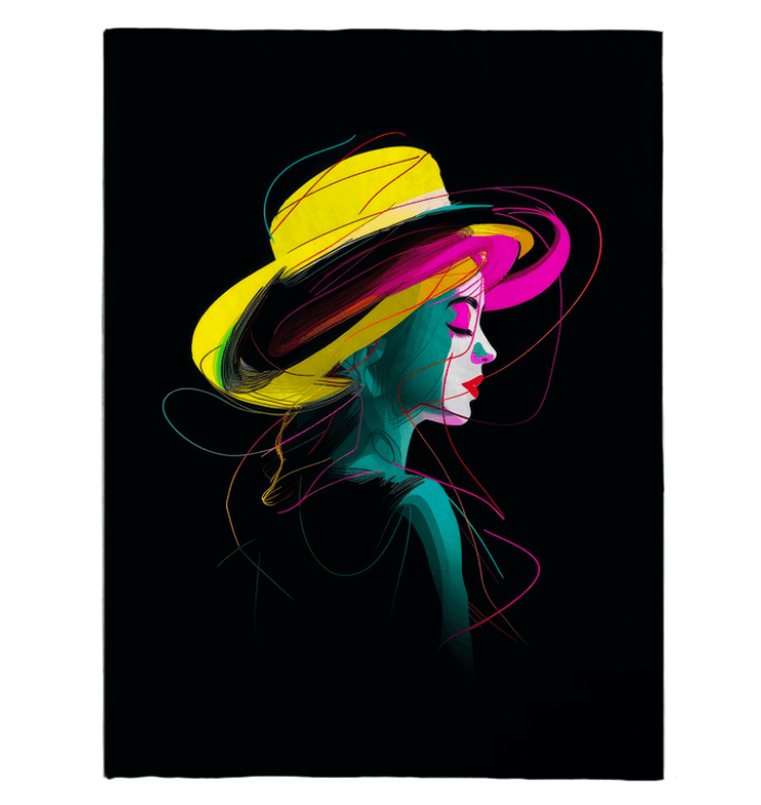 Futuristic Neon Glow Sherpa Blanket - Beyond T-shirts