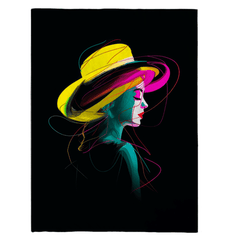 Futuristic Neon Glow Sherpa Blanket - Beyond T-shirts