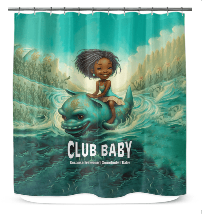 CB6-07 waterproof shower curtain showcasing elegant design details.