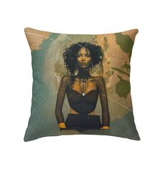 Soft decorative pillow featuring a peaceful nature scene