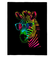 Zebra Monochrome Elegance Sherpa Blanket - Beyond T-shirts