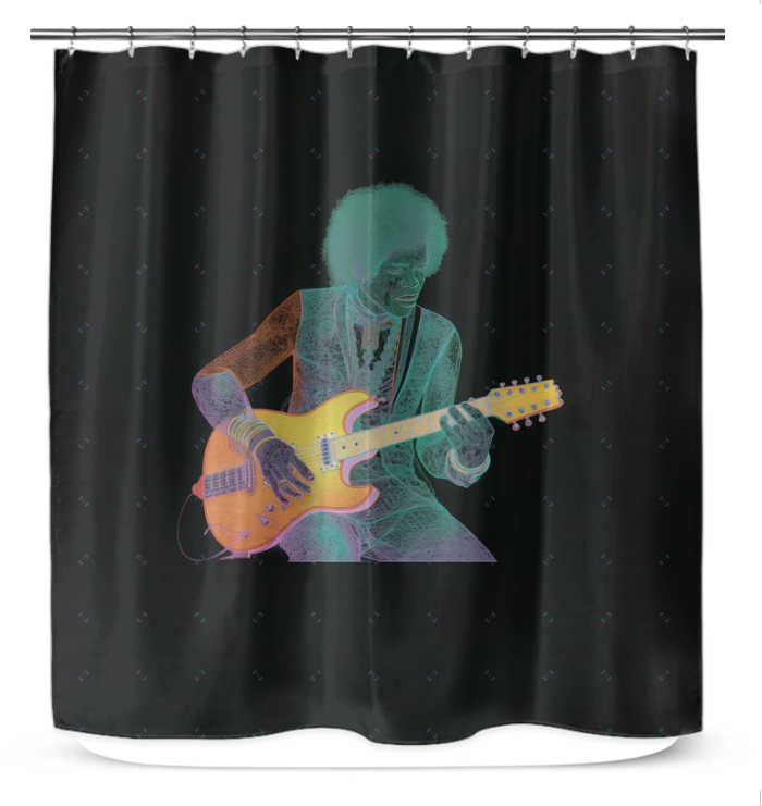 Stylish bathroom decor with Iris Impressions shower curtain