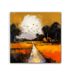 Rolling Hills Greenery Wrapped Canvas