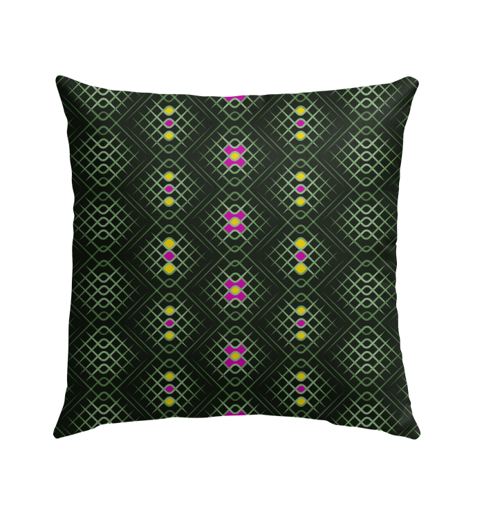 Colorful Sunburst Design on Weather-Resistant Outdoor Pillow