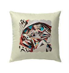 Techno Twilight Outdoor Pillow