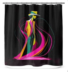 Vogue Vibes Shower Curtain - Beyond T-shirts