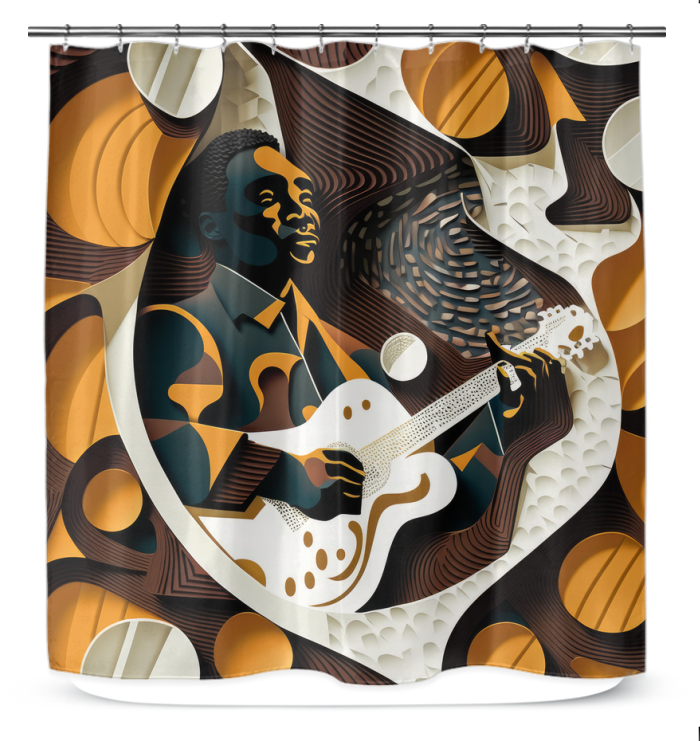 Violin Vignette Shower Curtain