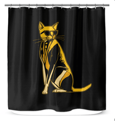 Curious Catscape Shower Curtain - Beyond T-shirts