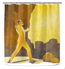 SurArt 104 shower curtain featuring elegant design, perfect for enhancing your bathroom ambiance.