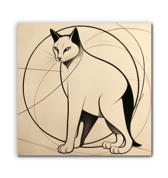 Majestic Feline Silhouette Canvas - Beyond T-shirts