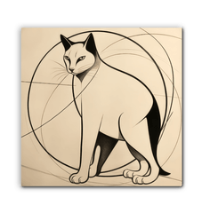 Majestic Feline Silhouette Canvas - Beyond T-shirts