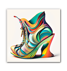 Elevated Steps - Futuristic Shoe Wrapped Canvas - Beyond T-shirts