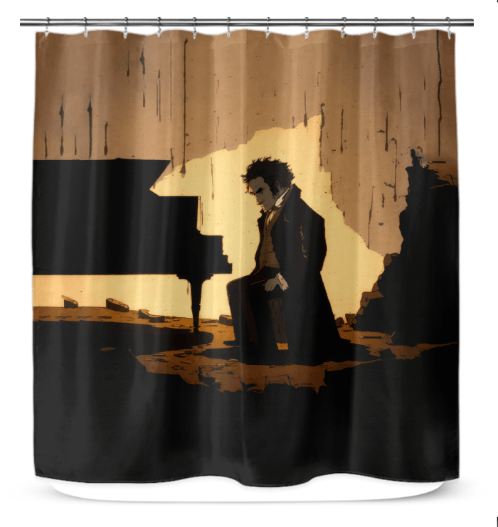 Rhythmic Waves Shower Curtain - Beyond T-shirts