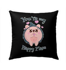 You're My Happy Place Outdoor Pillow