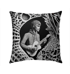Melody in Bloom Outdoor Pillow