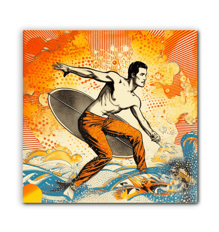 Surfing 1 05 Wrapped Canvas - Beyond T-shirts