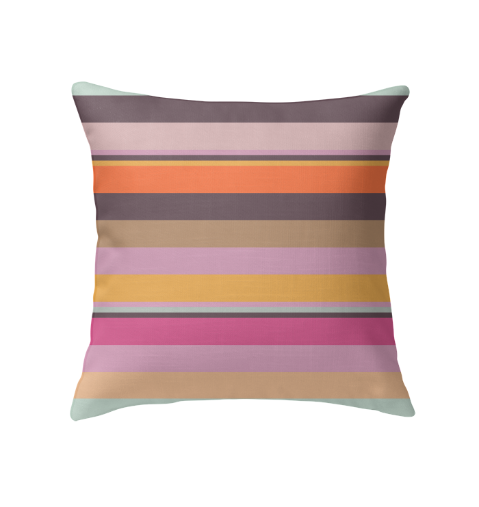 Fiesta Fiesta Stripe Indoor Pillow in a lively, colorful room setting.