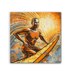 Close-up of Surfing 5 15 Canvas texture