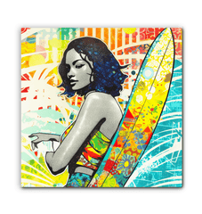 Surfing 1 48 Wrapped Canvas - Beyond T-shirts