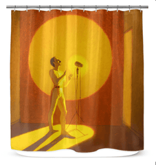 SurArt 98 shower curtain featuring a stylish design, perfect for modern bathrooms.