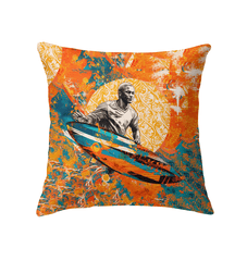 Surfing Sunsets Indoor Pillow Soak In Coastal Beauty - Beyond T-shirts