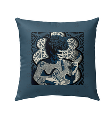 Rhythmic Waves Outdoor Pillow