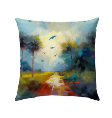 Waterfall Paradise Outdoor Pillow