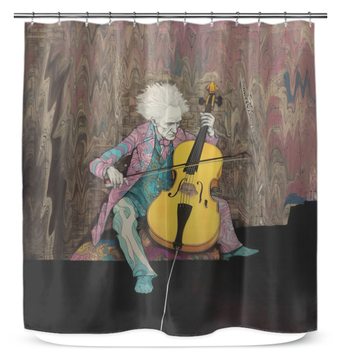 Morning Glory Medley Shower Curtain with colorful floral design