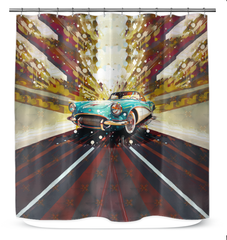 Desert Drive Shower Curtain