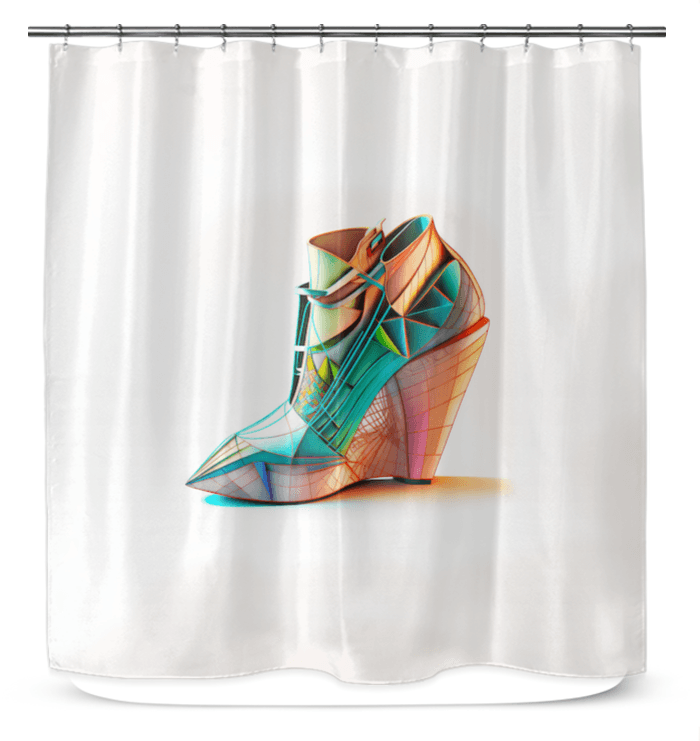 Futuristic Balance Shower Curtain - Beyond T-shirts