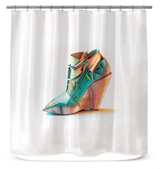 Futuristic Balance Shower Curtain - Beyond T-shirts