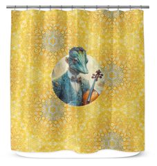 Cool Critters Shower Curtain - Elephant and Giraffe Design.