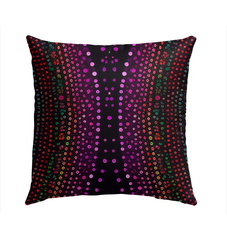 Outdoor pillow featuring a harmonious flow design on a deck sofa.