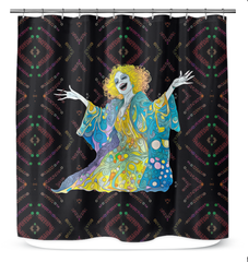 Butterfly Bliss Shower Curtain with elegant butterfly design.